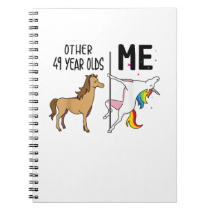 Carnet Cadeau d'anniversaire d'autres licornes de 49 ans