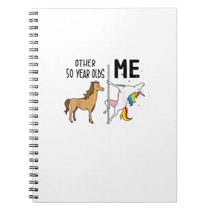 Carnet Cadeau d'anniversaire d'autres licornes de 50 ans