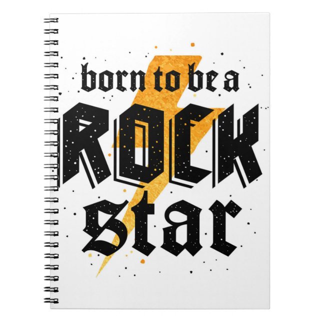 Carnet cadeau d'anniversaire rock star (Devant)