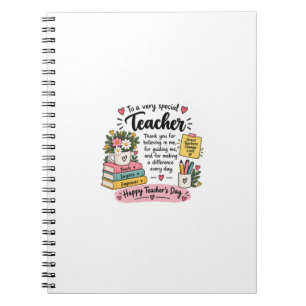 Carnet Cadeau d'appréciation pour l'enseignant Bonne fê