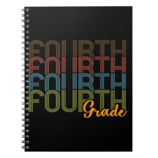 Carnet Cadeau de 4e année Rétro Quatrième Grand | Cadeau 