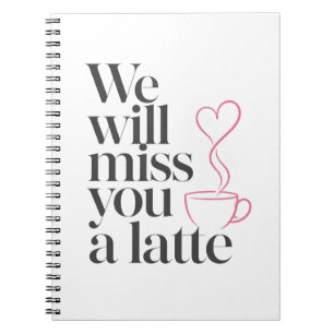 Carnet Cadeau de café Merci Au revoir pour un collègue
