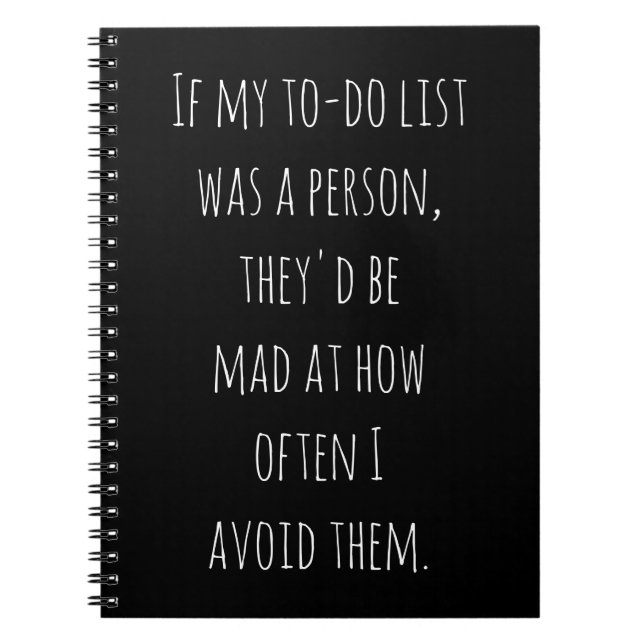 Carnet Cadeau de citation humoristique pour les procrasti (Devant)