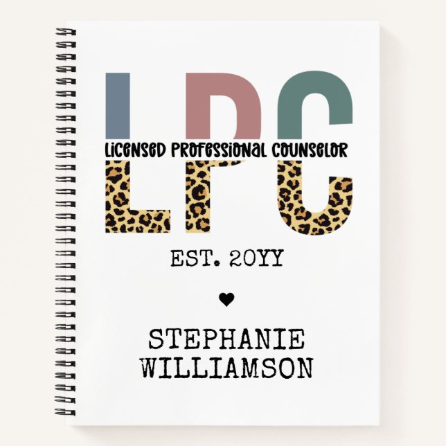 Carnet Cadeau de conseiller professionnel autorisé LPC pe (Devant)