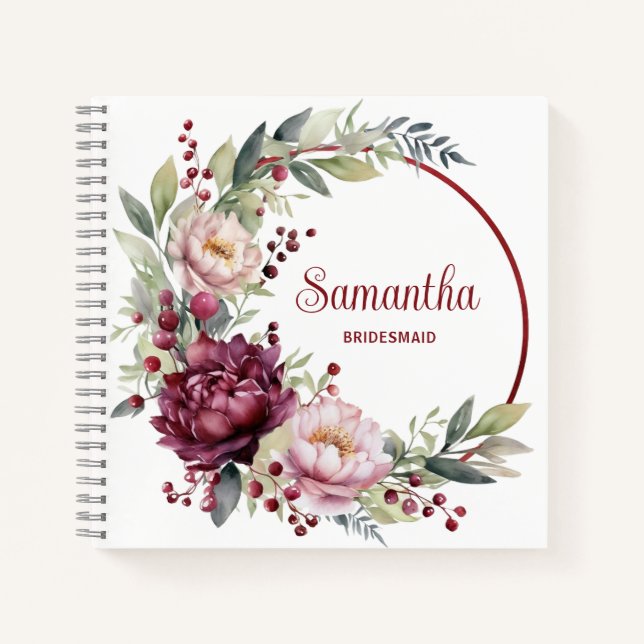 Carnet Cadeau de faveur de demoiselle d'honneur (Devant)