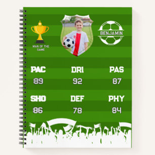 Carnet Cadeau de football personnalisé pour enfants, cart