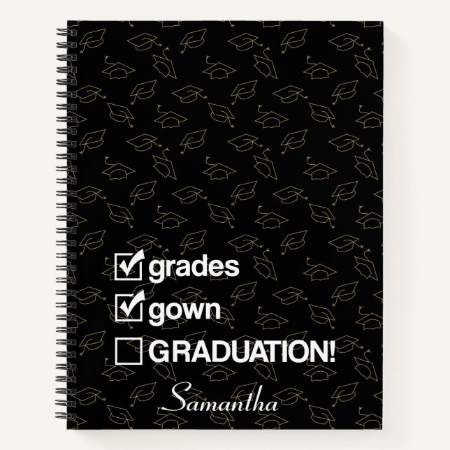 Carnet Cadeau de graduation de nom personnalisé | Drôle G (Devant)