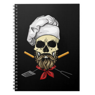 Carnet Cadeau de Halloween Tête de Mort Chef Maître Grill