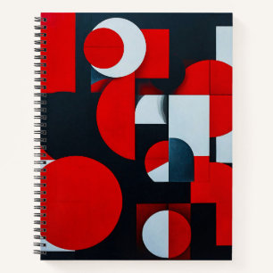 Carnet 📘 Cadeau de motif rouge moderne pour le travail e