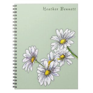 Carnet Cadeau de Noël bohème floral aquarelle de margueri