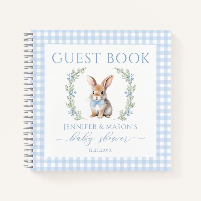 Carnet cadeau de Pâques lapin baby shower invité (Devant)