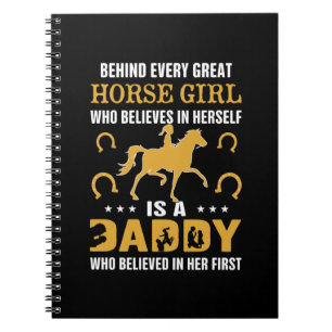 Carnet Cadeau équestre Derrière chaque grande fille de