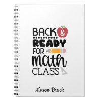 Carnet cadeau étudiant en mathématiques scolaire a