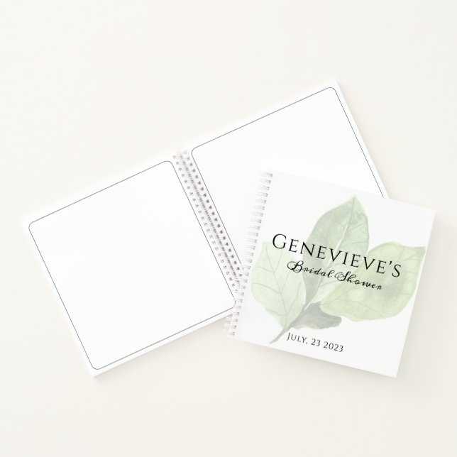 Carnet cadeau Fête des mariées | feuille verte (Intérieur)