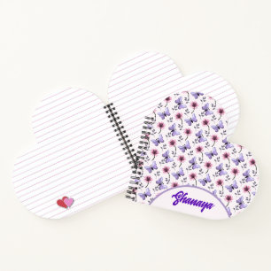 Carnet Cadeau floral papillon de printemps personnalisé