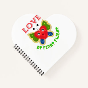 Carnet Cadeau Papillon en Forme de Cœur Flou Personnalisé