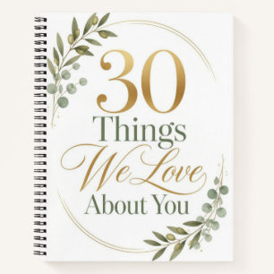 Carnet Cadeau personnalisé 30 choses que nous aimons chez