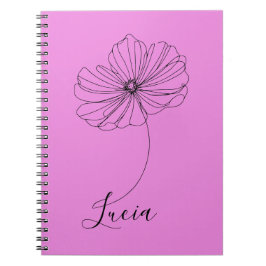 Carnet Cadeau personnalisé Octobre Cosmos Fleur de naissa