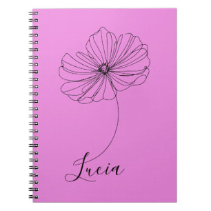 Carnet Cadeau personnalisé Octobre Cosmos Fleur de naissa