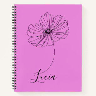 Carnet Cadeau personnalisé Octobre Cosmos Fleur de naissa