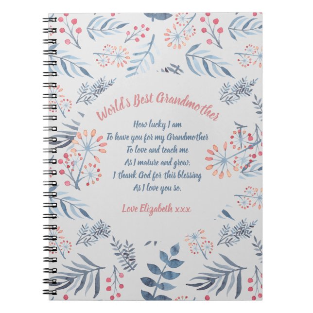 Carnet CADEAU - Poèmes grand-mère de petits-enfants - PER (Devant)