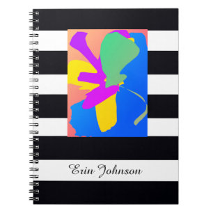 Carnet Cadeau pour lui Art Moderne Nom Personnalisé Chic