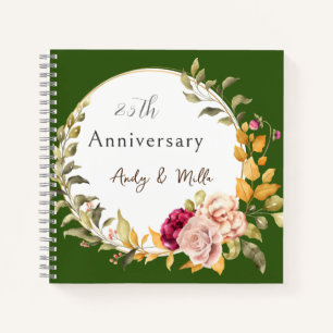Carnet Cadeau Vert 25ème Mariage Pour Deux Fleurs De Fer
