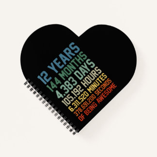 Carnet Cadeau vintage 12e anniversaire 12 ans