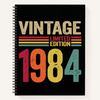 Carnet Cadeaux de 38 ans Vintage 1984 38e cadeau d'annive