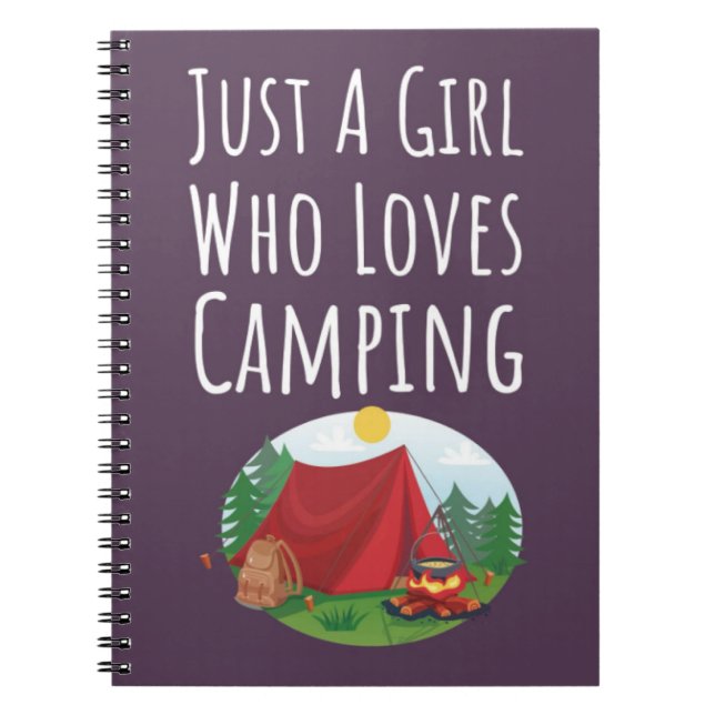 Carnet Cadeaux de camping roses mignons pour bébés filles (Devant)