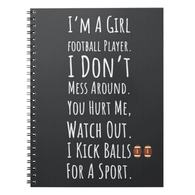 Carnet Cadeaux de football pour adolescentes joueuse fill (Devant)
