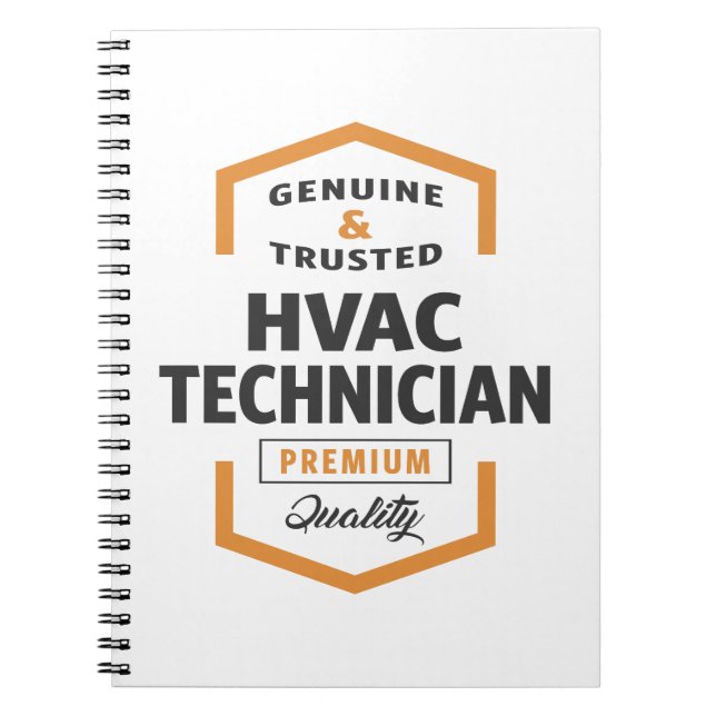Carnet Cadeaux de logo du technicien HVAC. (Devant)