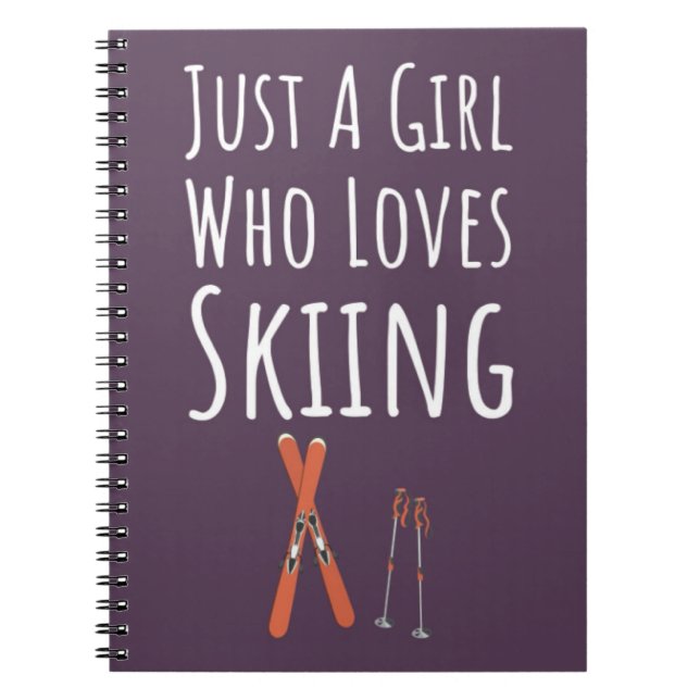 Carnet Cadeaux de ski rose mignon pour bébés filles enfan (Devant)