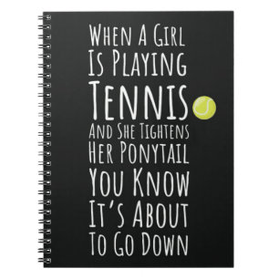 Carnet Cadeaux de tennis amusants pour adolescentes Joueu