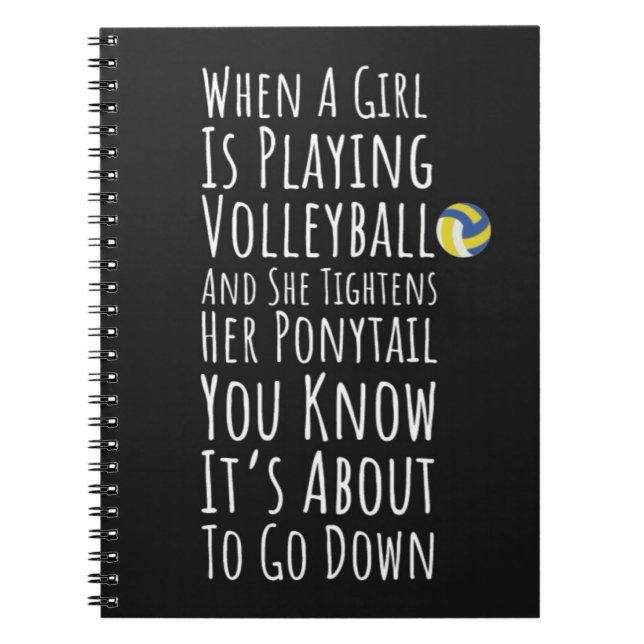 Carnet Cadeaux de Volleyball Joueuse Équipe Sportive Fill (Devant)
