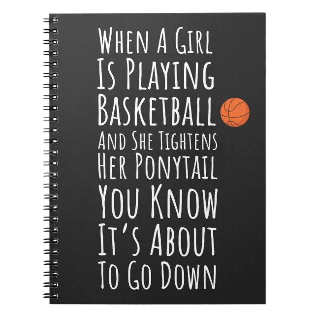 Carnet Cadeaux drôles de basket-ball pour adolescentes Jo (Devant)
