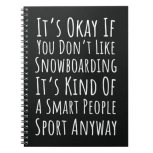 Carnet Cadeaux drôles de snowboard Amoureux de l'humour d