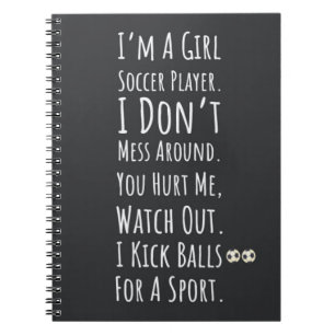 Carnet Cadeaux drôles de soccer pour filles Joueuse de sp