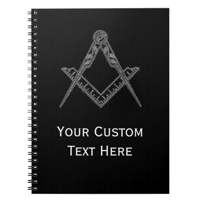 Carnet Cadeaux maçonniques Freemason Carré et Compass Bla (Devant)