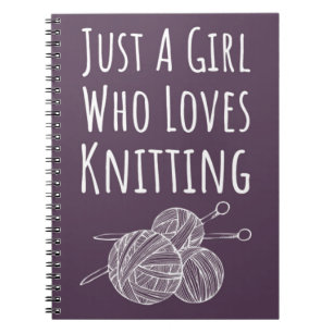 Carnet Cadeaux mignonnes de Knitter rose Tricot mauve