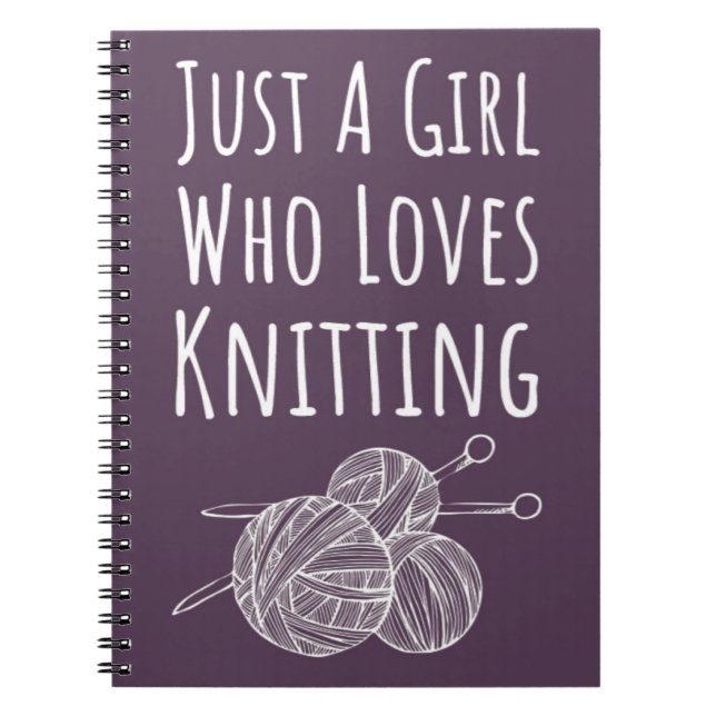 Carnet Cadeaux mignonnes de Knitter rose Tricot mauve (Devant)