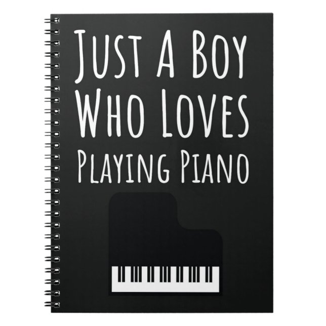 Carnet Cadeaux mignons de joueur de piano pour bébés garç (Devant)