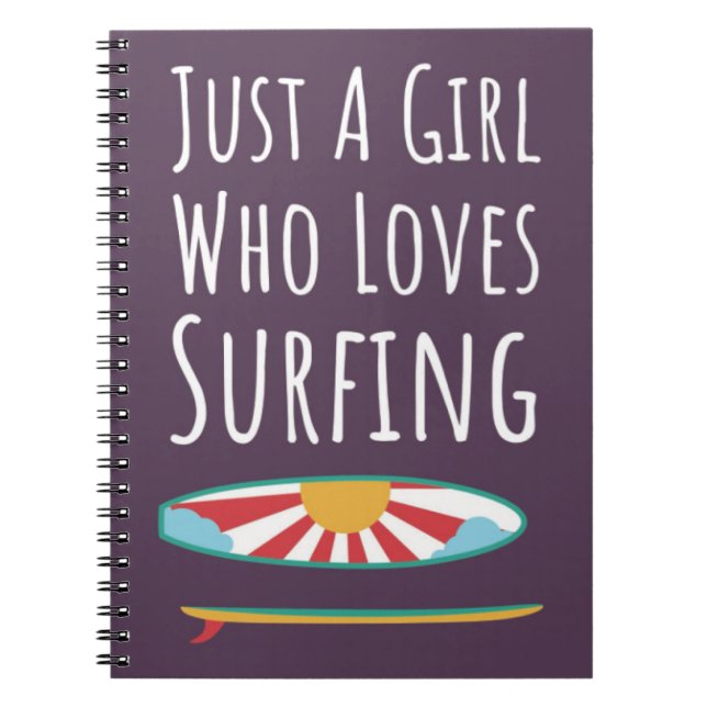Carnet Cadeaux Mignons de Surf Rose pour Bébés Filles Enf (Devant)