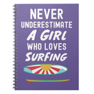 Carnet Cadeaux Mignons de Surfeur Rose Pour Enfants Fille