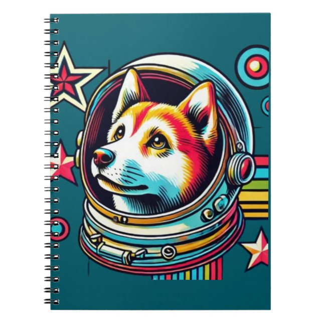 Carnet caderno espiral  "Laika " (Devant)