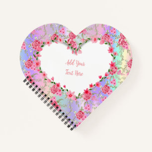 Carnet Cadre de cœur floral élégant : pour chaque occasio