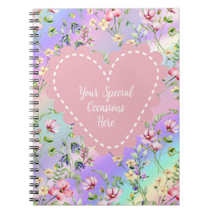Carnet Cadre de cœur floral élégant : pour chaque occasio