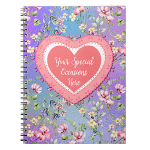 Carnet Cadre de cœur floral élégant : pour chaque occasio