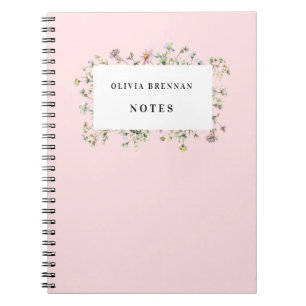 Carnet Cadre fleur sauvage Design floral raffiné