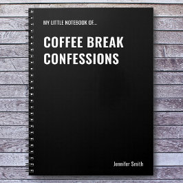 Carnet Café Break Confessions Drôle Office